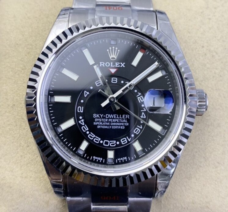 Fábrica Noob - Rolex Sky Dweller M326934-0005 Mostrador Preto Gloss