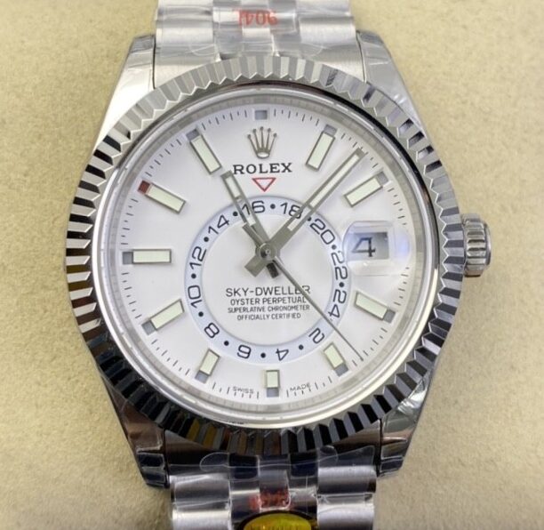 Fábrica Noob - Rolex Sky Dweller M326934-0002 Mostrador Branco