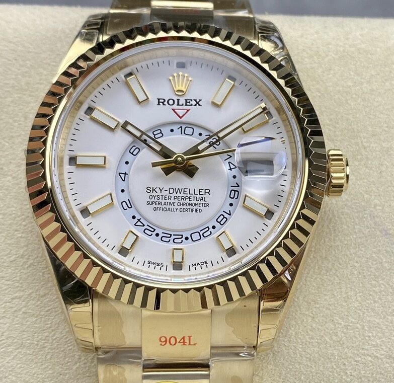 Fábrica Noob - Rolex Sky Dweller M326938-0005 Mostrador Branco
