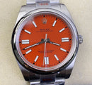 Fábrica EW - Rolex Oyster Perpetual M124300-0007 Mostrador Vermelho Coral Tamanho 41mm