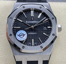 Fábrica APS - Audemars Piguet Royal Oak 15400 Pulseira de Borracha com Mostrador Preto