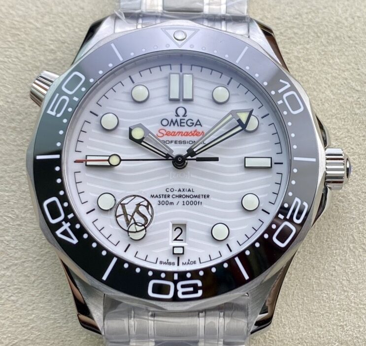 Fábrica VS - Omega Seamaster Diver 300M 210.30.42.20.04.001 Série de Mostrador Branco