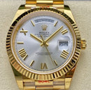 Rolex Day Date M228238-0002 Mostrador Prata Tamanho 40mm